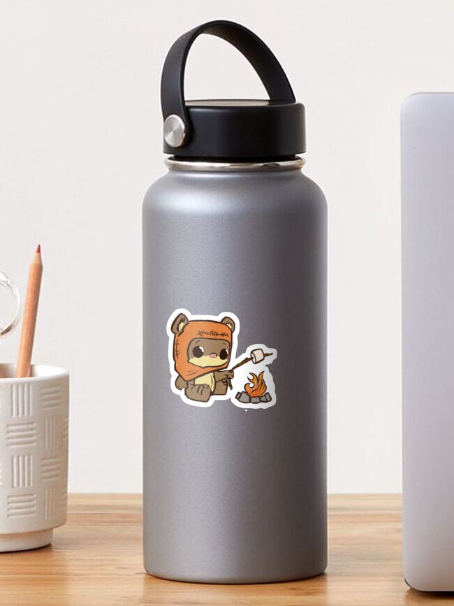 Thumbnail 1 of 3, Sticker, Teddy Bear by the Fire designed and sold by P-e-a-c-h-e-s.