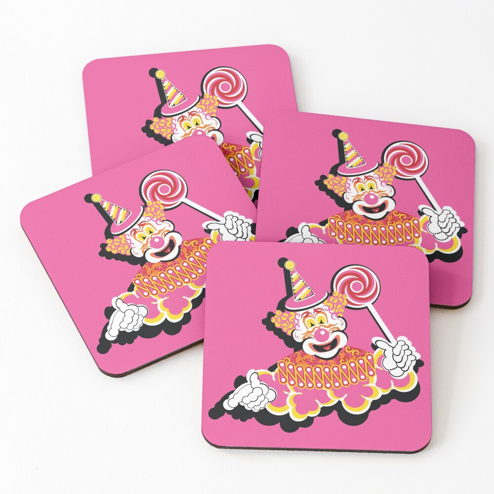 Retro Clown Coasters (Set of 4)