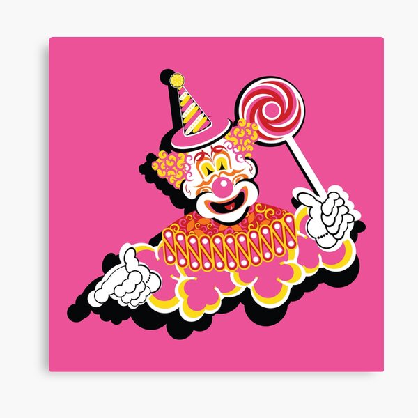 Retro Clown Canvas Print