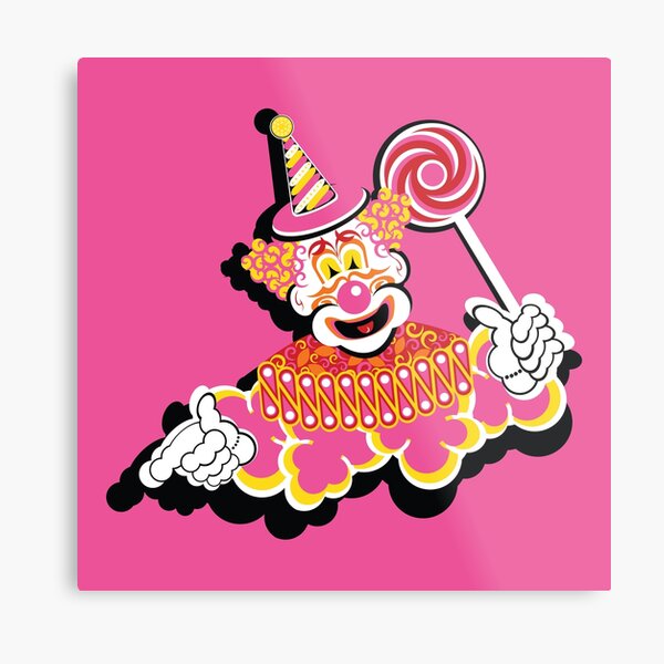 Retro Clown Metal Print
