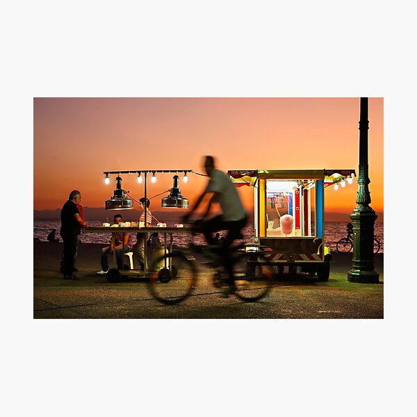 Item preview, Scene from the promenade of Thessaloniki designed and sold by Hercules Milas.