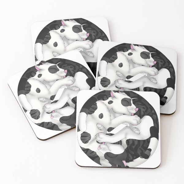 Item preview, Yin-Yang Cats: Black Bicolor Tabby designed and sold by spyroid101.
