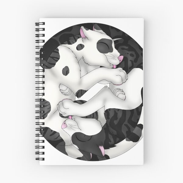 Item preview, Yin-Yang Cats: Black Bicolor Tabby designed and sold by spyroid101.