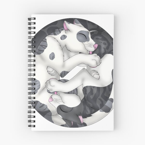 Item preview, Yin-Yang Cats: Black Bicolor Tabby designed and sold by spyroid101.