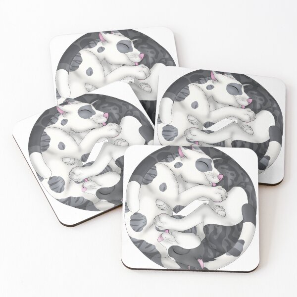Item preview, Yin-Yang Cats: Black Bicolor Tabby designed and sold by spyroid101.