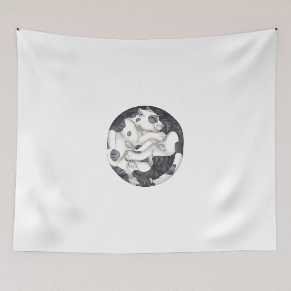Item preview, Yin-Yang Cats: Black Bicolor Tabby designed and sold by spyroid101.