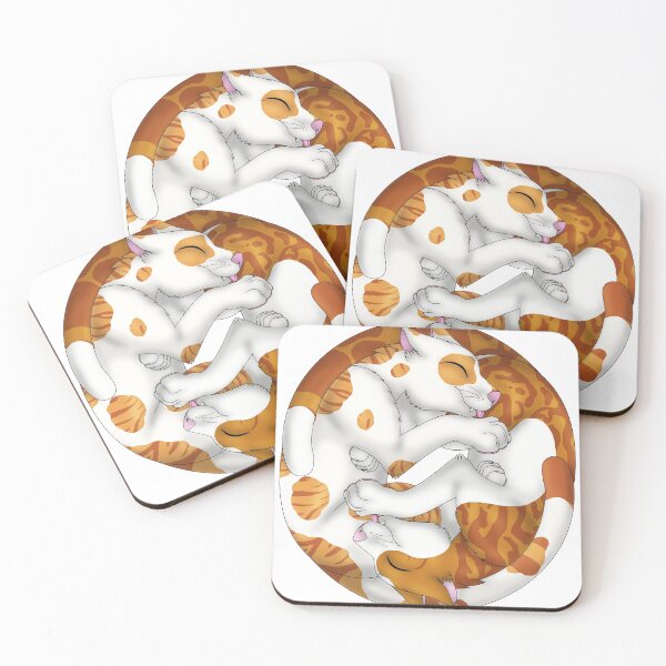 Item preview, Yin-Yang Cats: Ginger Bicolor Tabby designed and sold by spyroid101.