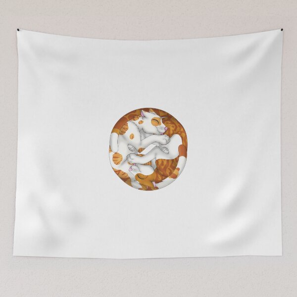 Item preview, Yin-Yang Cats: Ginger Bicolor Tabby designed and sold by spyroid101.