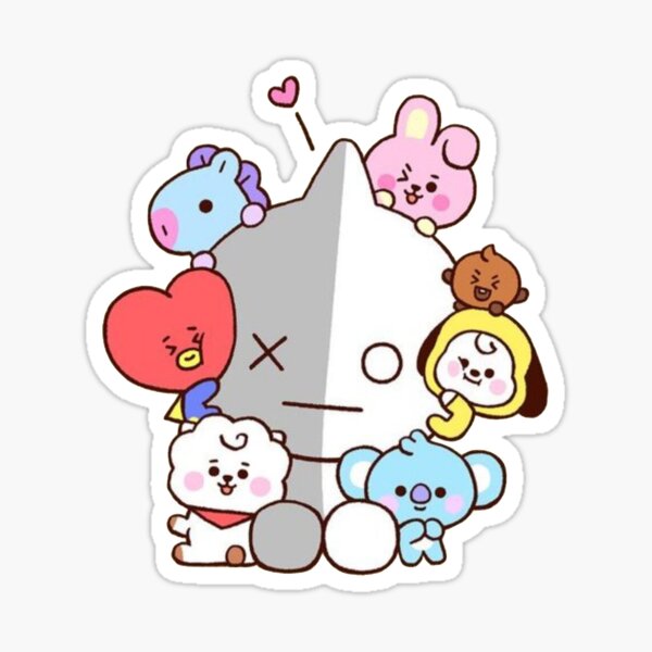 bt21 bebes Pegatina