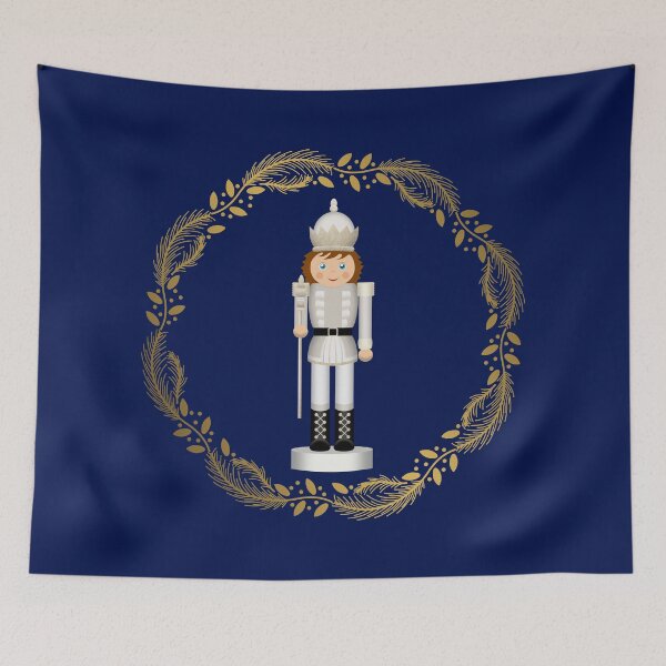 Item preview, The Nutcracker Christmas Special - Toy King Nutcracker in Golden Christmas Wreath (Royal Blue) designed and sold by talgursmusthave.