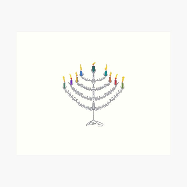 Item preview, Hanukkah Menorah 112019 designed and sold by mandalafractal.