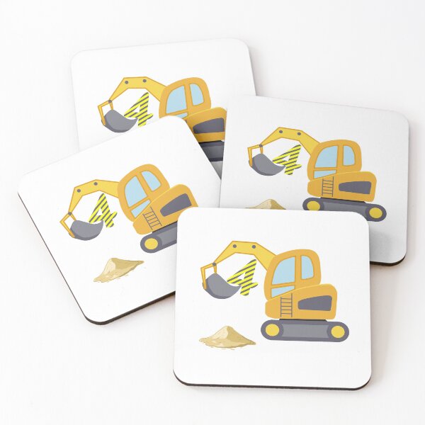 Item preview, 4th Birthday Yellow Shovel Excavator designed and sold by JanooFactory.