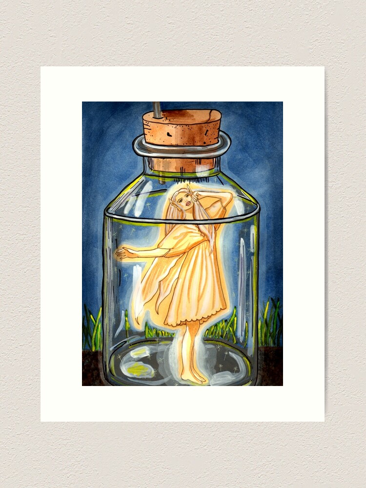 Thumbnail 1 of 3, Art Print, Captured - Fairy Art designed and sold by CarolOchs.