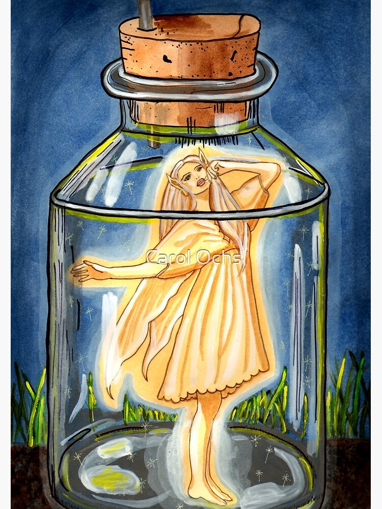 Thumbnail 3 of 3, Art Print, Captured - Fairy Art designed and sold by CarolOchs.