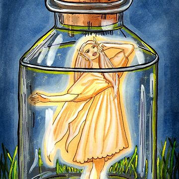 Artwork thumbnail, Captured - Fairy Art by Carol Ochs