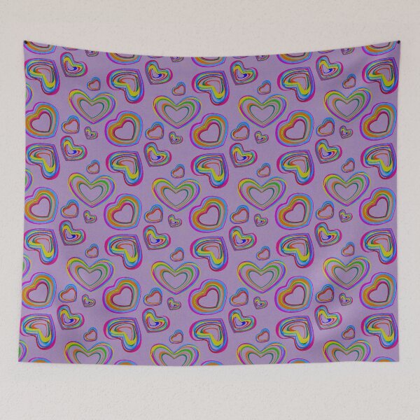 Item preview, Rainbow Hearts on Purple designed and sold by GraphicAllusion.