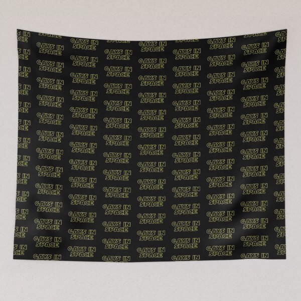 Item preview, Gays in Space (yellow, outline) designed and sold by AllQueerHere.