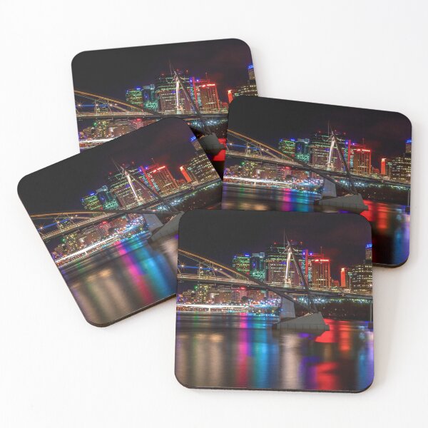 Item preview, Australian Cities - Brisbane At Night - Photographic Print designed and sold by nickegglington.