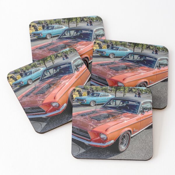 Item preview, Misted bonnet Ford Mustang in orange designed and sold by Cars around Adelaide.