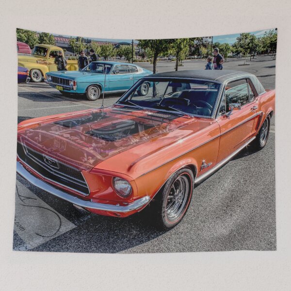 Item preview, Misted bonnet Ford Mustang in orange designed and sold by Cars around Adelaide.