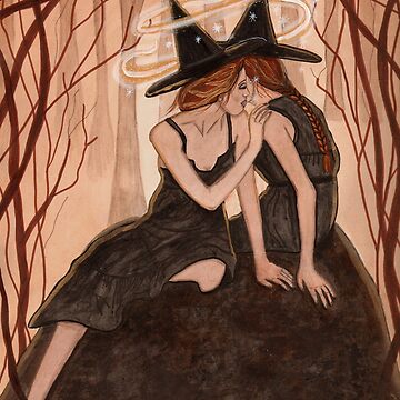 Artwork thumbnail, Whispers Only Sisters Understand - Witch Art by Carol Ochs