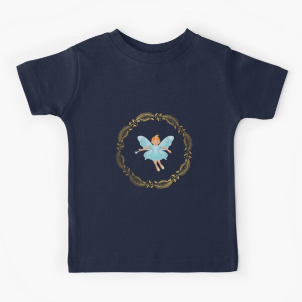 The Nutcracker Christmas Special - Nutcracker Scene -Sugar Plum Fairy in Golden Christmas Wreath (Royal Blue) Kids T-Shirt