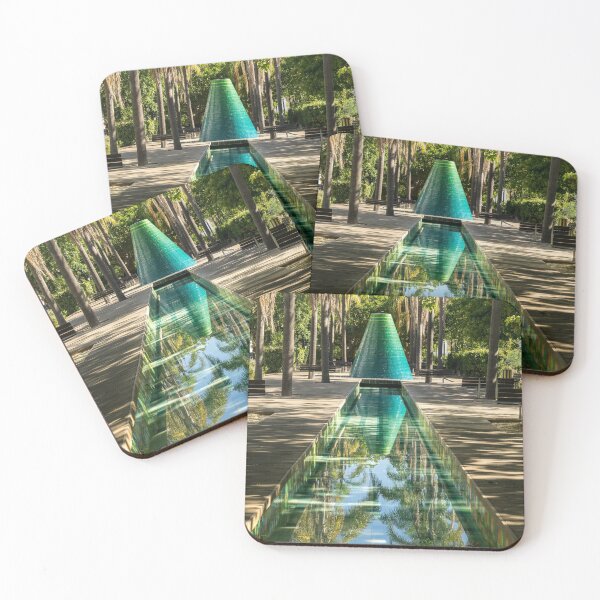 Item preview, Reflecting on Palms - Cool Conical Fountain at Parque das Nacoes in Lisbon Portugal designed and sold by Georgia Mizuleva.
