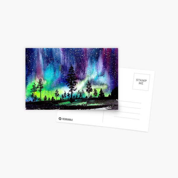 Northern Lights Aurora Borealis Postcard