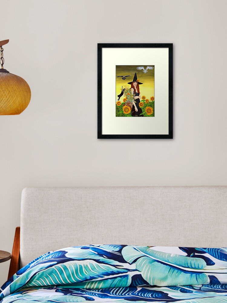 Thumbnail 2 of 7, Framed Art Print, Gathering - Witch Art designed and sold by CarolOchs.