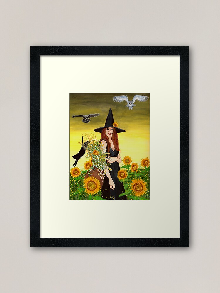 Thumbnail 1 of 7, Framed Art Print, Gathering - Witch Art designed and sold by CarolOchs.