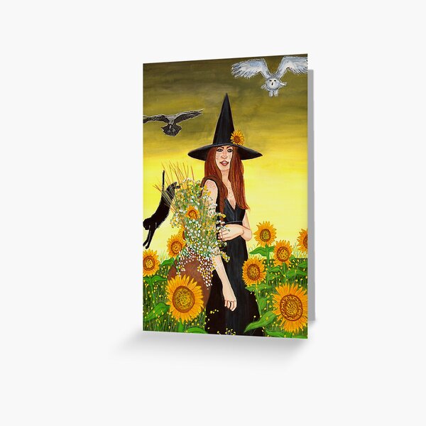 Gathering - Witch Art Greeting Card