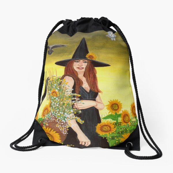 Gathering - Witch Art Drawstring Bag