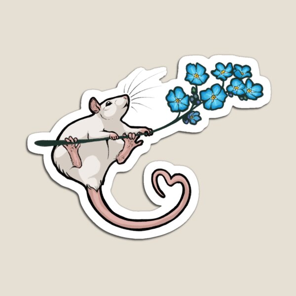 Forget Me Not 3 - white self Magnet