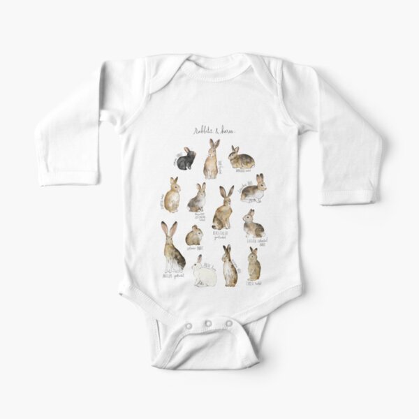 Rabbits & Hares Long Sleeve Baby One-Piece