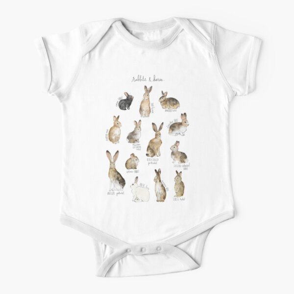 Rabbits & Hares Short Sleeve Baby One-Piece