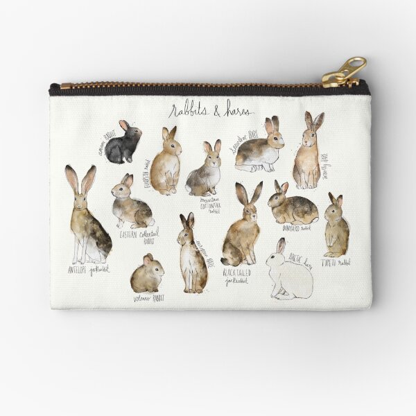 Rabbits & Hares Zipper Pouch