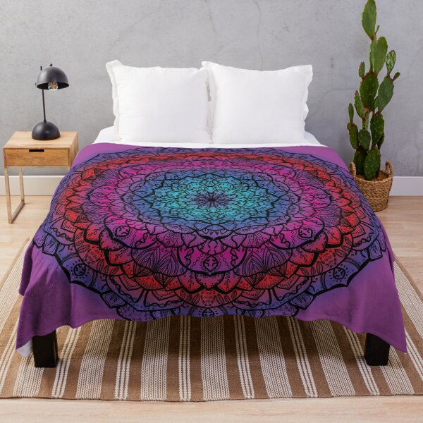 Item preview, Blue, Pink, Purple & Red Gradient Mandala designed and sold by Lozzie Eliza Designs.