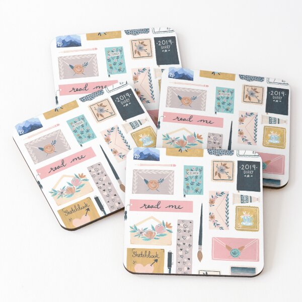 Item preview, Vintage Floral Stationary Art Print  designed and sold by Kova  Rose.