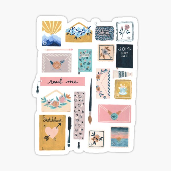 Item preview, Vintage Floral Stationary Art Print  designed and sold by Kova  Rose.