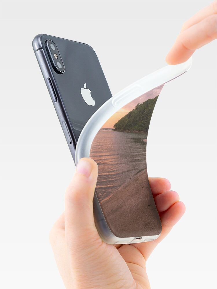Alternate view of Tropical island and paradise beach at sunset iPhone Case & Cover