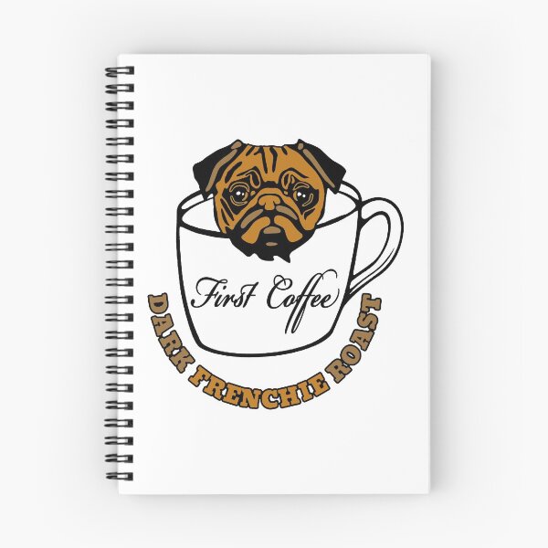 Item preview, Pug in Cup; First Coffee; designed and sold by StickerApe.