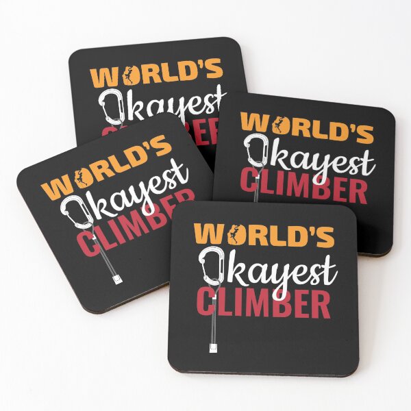 Item preview, World Okayest Climber Climbing Carabiners Mountain designed and sold by MooonTees.