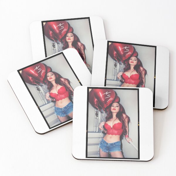 Item preview, Sexy Fashion Photography  - "Sexy Asian Girl with Red Hair with Red Heart Balloons - Modern Pinup" Featuring The Beautiful Model Yuni Kaye  designed and sold by Nico Simon Princely.