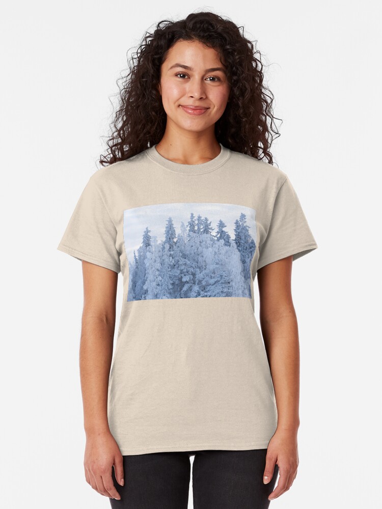 Alternate view of Trees covered in snow Classic T-Shirt