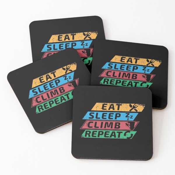 Item preview, Eat Sleep Climb Repeat Climbing Climber Mountain designed and sold by MooonTees.
