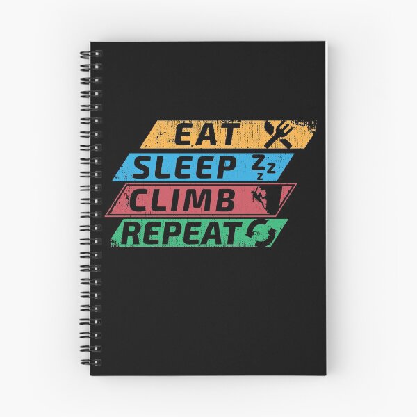 Item preview, Eat Sleep Climb Repeat Climbing Climber Mountain designed and sold by MooonTees.
