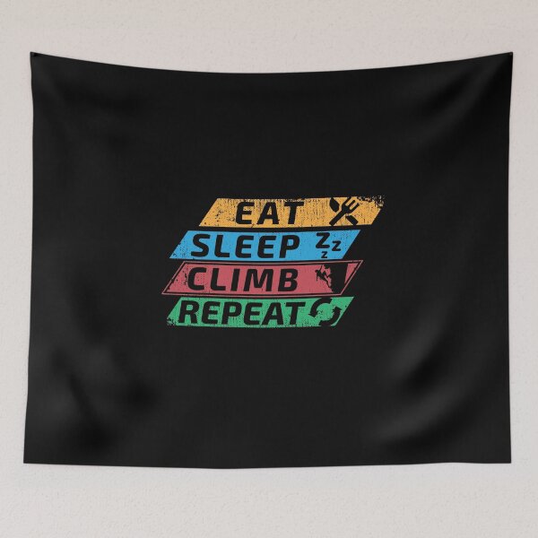 Item preview, Eat Sleep Climb Repeat Climbing Climber Mountain designed and sold by MooonTees.