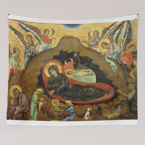 Artikelvorschau, Guido von Siena - Geburt Christi - Um 1270 - Tempera auf Holz entworfen und verkauft von CrankyOldDude.