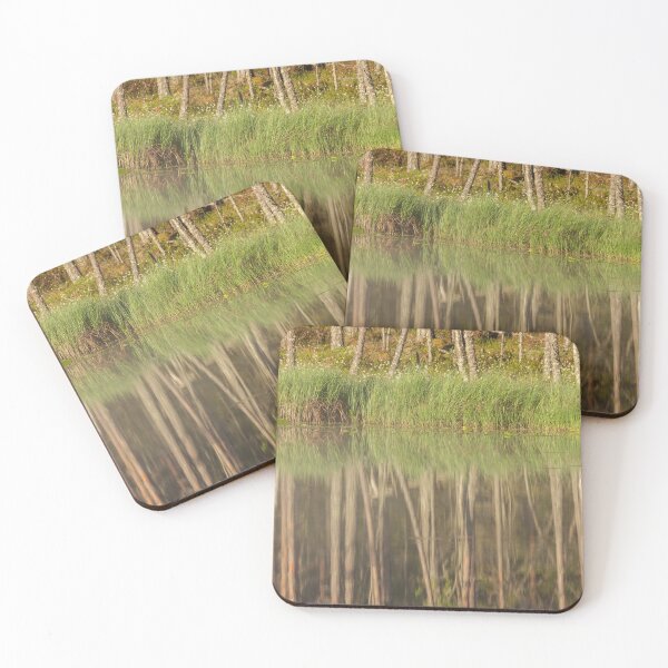 Item preview, Forest reflecting to small lake at summer morning designed and sold by Juhku.