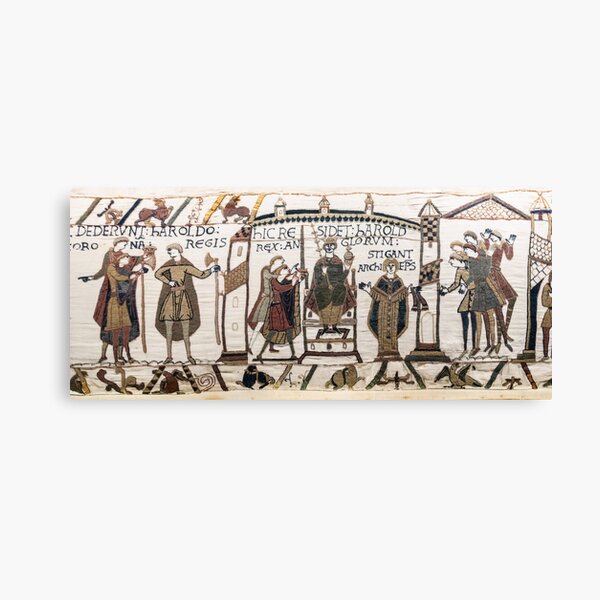 Coronation of Harold (Bayeux Tapestry) Canvas Print